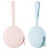 2 Pack Silicone Pacifier Holder Case, Baby Pacifier Holder Pouch for Newborn, Boys and Girls, Portable Silicone Pacifier Bags (Delicacy+Sea Blue) view 1