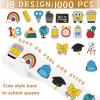 1000Pcs 18 Designs Welcome Back to School Party Decoration Label Stickers Roll,1 Inch Stickers for Scrapbooking,Incentives,DIY Crafts,Party Favors view 2