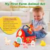 Baby Toys 6-12 Months Montessori Sensory Toy Barn with Stuffed Farm Animals, Rattle, Crinkle for Infants. Portable Learning Gift for 6 Month Old, 1-3 Year Old Toddlers, Christmas Stocking Stuffers view 2