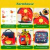 Baby Toys 6-12 Months Montessori Sensory Toy Barn with Stuffed Farm Animals, Rattle, Crinkle for Infants. Portable Learning Gift for 6 Month Old, 1-3 Year Old Toddlers, Christmas Stocking Stuffers view 3