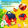 Baby Toys 6-12 Months Montessori Sensory Toy Barn with Stuffed Farm Animals, Rattle, Crinkle for Infants. Portable Learning Gift for 6 Month Old, 1-3 Year Old Toddlers, Christmas Stocking Stuffers view 4