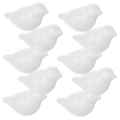 SUPVOX 15pcs Bird Models Lightweight DIY Painting Craft Shapes Unfinished Easter Decorative Birds for Adults Simulation Material for Home and Table Decoration
