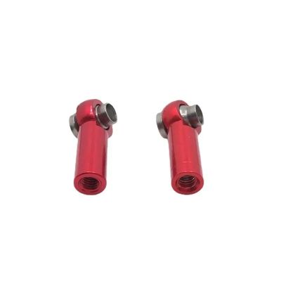 2pcs Metal M2.5 Link Rod Tie Rod End Ball Joint 2.5MM Ball Head Hole L 7MM for RC Car Truck Upgrade Part Accessories RC Car Linkage(Red)