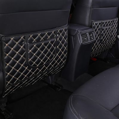 PYJCFHXGN 2 Pcs Car Seat Back Anti Kick Pad for Porsche Mission E Panamericana 984 Vision 357 Cayenne Coup, Kick Mats with 2 Storage Pockets, Convenient Storage, Scratch-Resistant and Durable Pad