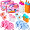 Woozettn 26 Pcs Baby Doll Accessories Magic Bottle Set,Pretend Play Feeding Toy Set with Package,Doll Feeding Set for Kids Girls,Magic Disappearing Juice Milk Bottles,Sippy Cups,Pacifiers,Bowl Spoons view 1