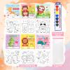 Fancy Land 24 Pack Valentines Day Gifts for Kids Watercolor Paint Set with Cards Valentines Party Favor view 2