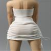 1/6 Scale Female Clothes, Drawstring Pencil Skirt for 12-inches Famale Action Figure Body, 1/6 Bodycon Short Skirt Clothing (White) view 2
