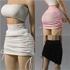 1/6 Scale Female Clothes, Drawstring Pencil Skirt for 12-inches Famale Action Figure Body, 1/6 Bodycon Short Skirt Clothing (White) view 3