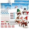 Hophine 48 Pack Build a Snowman Kit with 48 Cards & Snowflake Bags, Fun DIY Snowman Craft for Kids, Classroom Party Favors, Xmas Stocking Stuffers, Holiday Gift view 1