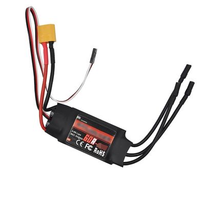 30A 40A 60A RC Hydraulic Pump ESC with 5V BEC for 1/14 Bulldozer Wheel Loader Upgrades, 2-6S Lipo(60A)