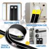 Flexible Race Track Toys for Kids, 15 Ft Double Lane Racetrack with 4 Cars & Suction Cups, Compatible with Hot Wheels & 1/64 Diecast Cars, Portable Roll Up Car Ramp Track Set for Ages 3+(White&Black) view 3