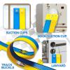Flexible Race Track Toys for Kids, 15 Ft Double Lane Racetrack with 4 Cars & Suction Cups, Compatible with Hot Wheels & 1/64 Diecast Cars, Portable Roll Up Car Ramp Track Set for Ages 3+(Yellow&Blue) view 3