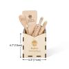 Personalized Wood Cooking Baking Tools with Name Set of 6 Kitchen Birthday for Kids view 2