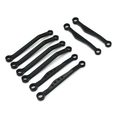 For WPL C64 1/16 Metal Front Rear Fixed Pull Rods Kit Rc Crawler Car Truck Truggy Parts Accessories Upgrades And Replacements Repairs RC Car Upgrade Part(Black)