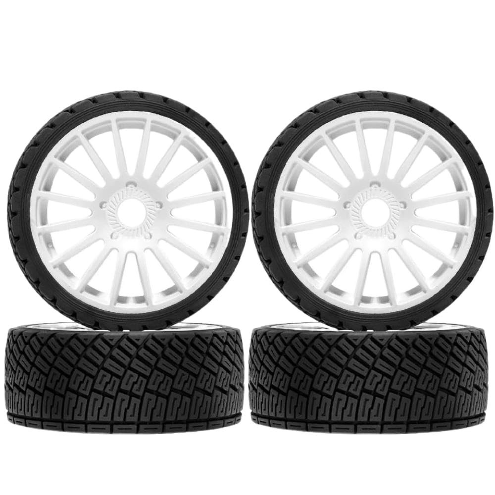 1 8 Scale RC Car Wheel and Tire Set 17mm Hex Compatible with 1 8 Scale Buggy Off Road Vehicle Upgrade Parts