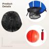 2 Pcs Basketball Hoops for Trampolines, Comes with 2 Air Pumps & 8 Inflatable Balls, Fit for Standard Trampolines, Youth-Focused Outdoor Play view 2
