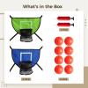 2 Pcs Basketball Hoops for Trampolines, Comes with 2 Air Pumps & 8 Inflatable Balls, Fit for Standard Trampolines, Youth-Focused Outdoor Play view 4