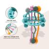 Imagination Junction Food Grade Silicone Pull String Baby Toy, Montessori Pull String Sensory Toy for 18 Months Babies Teething Toys (Blue) view 3