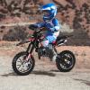 49CC 2-Stroke Mini Dirt Bike, Gas Powered Motorcycle for Adults&Kids Mini Off-Road Motorcycle Gas Kids Dirt Bike with Shock Absorption Load 330 LBS for Various Outdoor Environments (Red) view 2