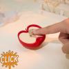 Apple Core Fidget Clicker  PLA Stress Relief Keychain Toy  Fun Fruit Bag Charm for Adults  Clickable Sensory Gadget for Desk or Travel view 2
