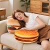 40 Cm / 15.8 in Plush Pillow Cheese Burger, 3D Print Funny Food Cushion, Soft Removable Burger Pillow for Living Room Sofa, Cute Hugging Pillow for Adults and Kids view 4