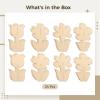 24 Pcs Spring Wooden Craft Flowers Ideal for Painting, DIY Kit with 3 Patterns for Kids, Perfect for Family Art Time view 3