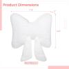 2 Pcs Plush Bow-Shaped Pillows, Cozy White Bow Decor for Bedrooms and Sofas, Soft Cushions for Comfort view 3