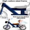 3 Wheels Bicycle with Pedals,tricycles with Back Basket,seat and Handlebar Adjustable,EVA Wheels,seat with backrest view 3