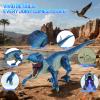 ToyFuntasy Remote Control Dinosaur Toys - Birthday Gifts for Boys Ages 3-5 4-7 8-12, Interactive Toy for Kids 3 4 5 6 7 8 9 10 11 12 Year Old, Walking Dino with Roar, Lights, and Spray - Blue view 2