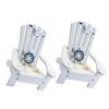 Healifty 2pcs Mediterranean Style Mini Beach Chairs Doll Chair Models Decorative Ornaments for Living Bedroom Cafe Nautical Themed Home Decor view 1