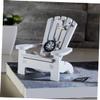 Healifty 2pcs Mediterranean Style Mini Beach Chairs Doll Chair Models Decorative Ornaments for Living Bedroom Cafe Nautical Themed Home Decor view 4