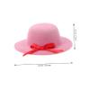 ABOOFAN 6pcs Miniature Bowknot Hats for DIY Crafts Lightweight Tiny Doll Hair Accessories Pink Mini Hats for Wine Bottle Decoration and Doll Outfits view 4