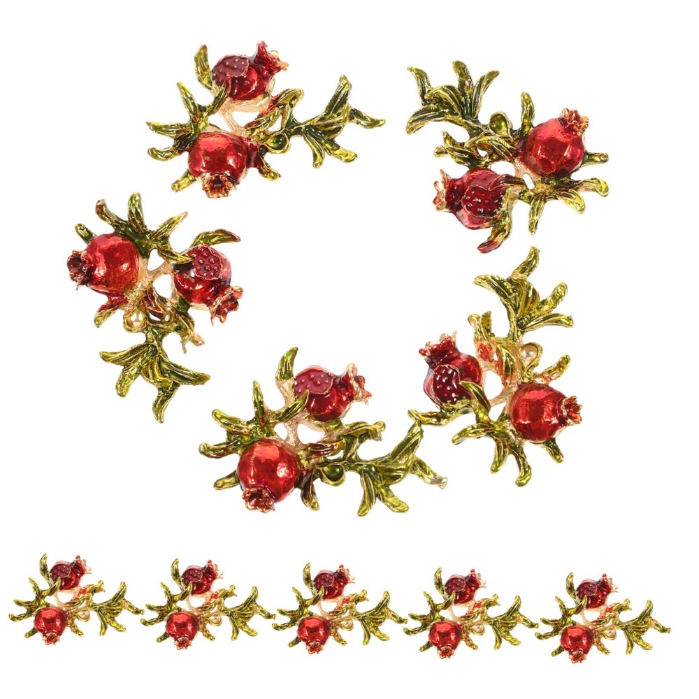 Healifty Golden Alloy Pomegranate Hair Clip Accessories 10 Pcs DIY