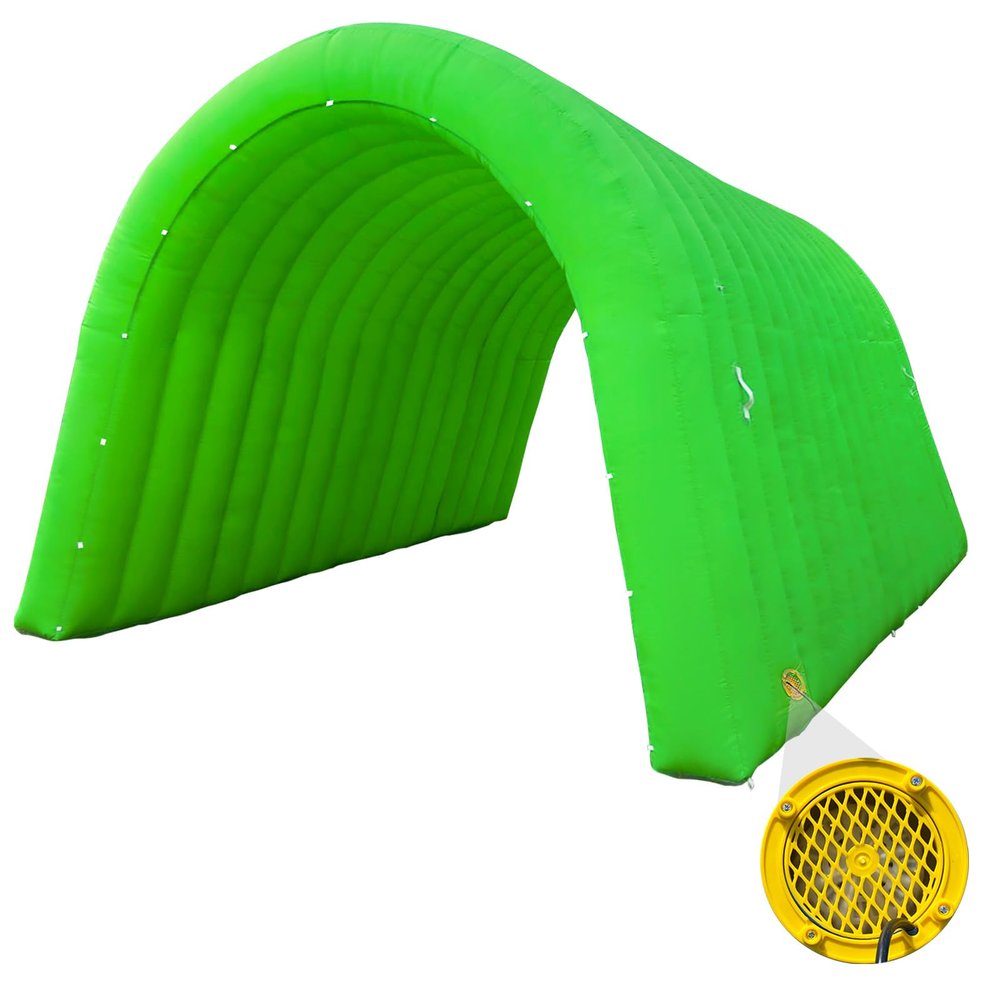 GR8FUN Inflatable Sports Tunnel Entrance 16x10x10FT Green, Built-in Blower Event Inflatable Tunnel Tent for Team Intros, Business Promotion, Trade Shows, Advertising & Exhibitions