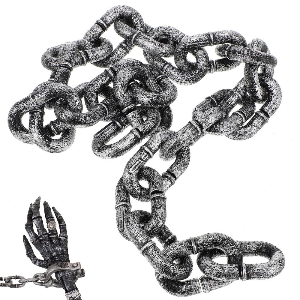 Alipis Halloween Plastic Chains 39 Inch Lightweight Simulation Chain for Party Decor Haunted House Props Costume Accessories