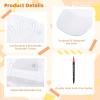 12 Colored Pens With 16 Diy Hats, Creative Adjustable Baseball Cap Hat For School Crafts, Youth Diy Painting Blank Baseball Hats, Family Bond White Diy Hat Set view 4