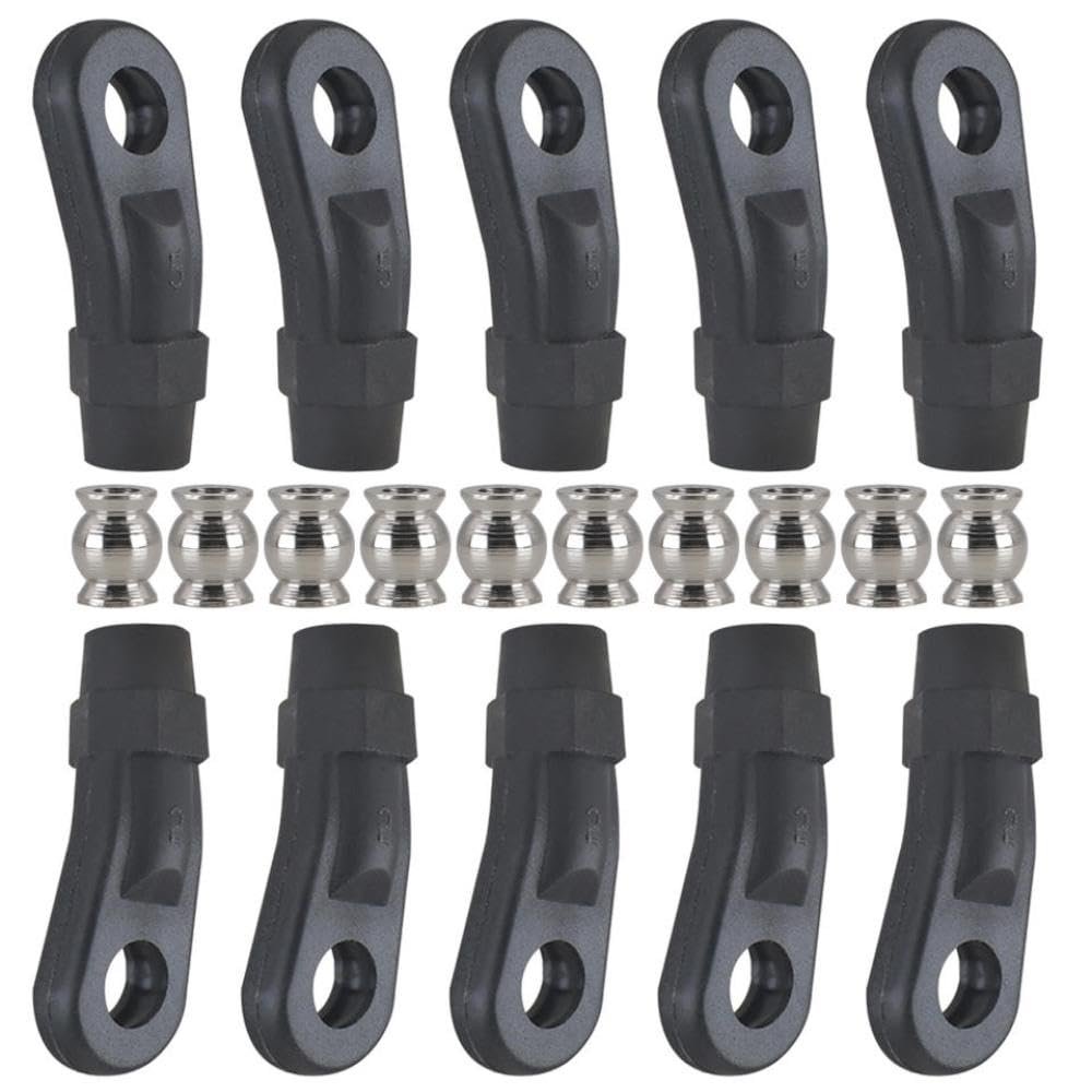 10pcs M3 Plastic Rod End Link Linkage Ball Joint Heads Compatible with 1 10 Scale RC Cars Crawlers Models Fits 90046 90047 TRX6 and Similar Vehicles