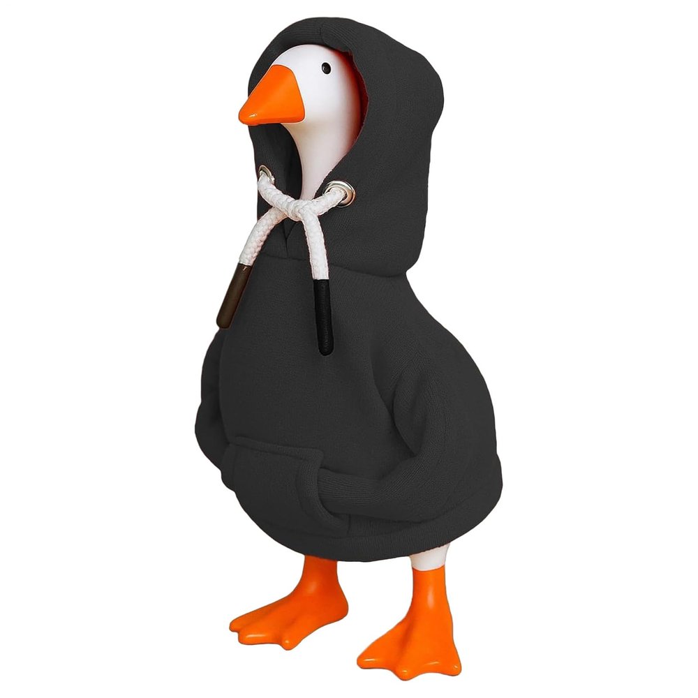 LAFANDE 7 Inch Desk Go-ose Outfits, Tabletop Gooses Hoodies, Funny Porch Gooses Decor Costum for Desk Geese Statue, Magnetic Go-ose Statue Key Holder Clothes for Table Decor