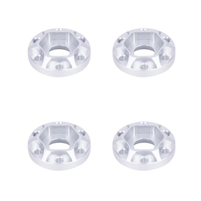 4Pcs Aluminum Alloy Wheel Hex Hub 6/9/12/15/18/21mm for 1/10 RC Crawler Car 1.9 2.2 Wheels Rim Axial SCX10 TRX4 RR10 Wraith Capra D90 (Silver,6mm)