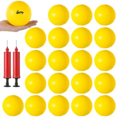 20-Pack Mini Volleyballs - Roundnet & Pool/Beach Game Replacement Balls (Includes Pumps)