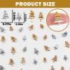 100 Pieces Tiny Christmas Tree for Dollhouse Micro Resin Decor for Crafts Mini Things for Fairy Garden Micro Landscaping Decoration, Snowflake view 4