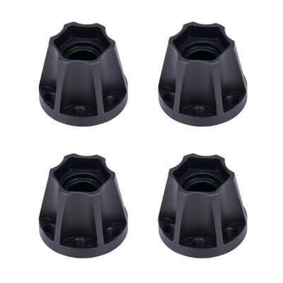 4Pcs Aluminum Alloy Wheel Hex Hub 6/9/12/15/18/21mm for 1/10 RC Crawler Car 1.9 2.2 Wheels Rim Axial SCX10 TRX4 RR10 Wraith Capra D90 (Black,18mm)