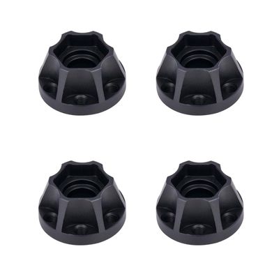 4Pcs Aluminum Alloy Wheel Hex Hub 6/9/12/15/18/21mm for 1/10 RC Crawler Car 1.9 2.2 Wheels Rim Axial SCX10 TRX4 RR10 Wraith Capra D90 (Black,12mm)