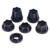 4Pcs Aluminum Alloy Wheel Hex Hub 6/9/12/15/18/21mm for 1/10 RC Crawler Car 1.9 2.2 Wheels Rim Axial SCX10 TRX4 RR10 Wraith Capra D90 (Black,12mm) view 3