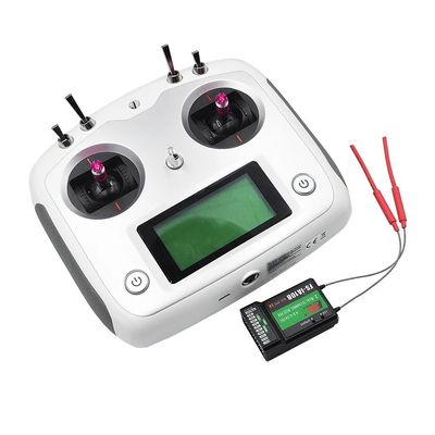 FS-i6S 10-Channel 2.4GHz RC Radio Transmitter & Receiver Kit with iA6B/iA10B for RC Hydraulic & Bulldozer(I6S iA10B Receiver)