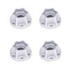 4Pcs Aluminum Alloy Wheel Hex Hub 6/9/12/15/18/21mm for 1/10 RC Crawler Car 1.9 2.2 Wheels Rim Axial SCX10 TRX4 RR10 Wraith Capra D90 (Silver,12mm) view 1