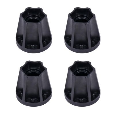 4Pcs Aluminum Alloy Wheel Hex Hub 6/9/12/15/18/21mm for 1/10 RC Crawler Car 1.9 2.2 Wheels Rim Axial SCX10 TRX4 RR10 Wraith Capra D90 (Black,21mm)