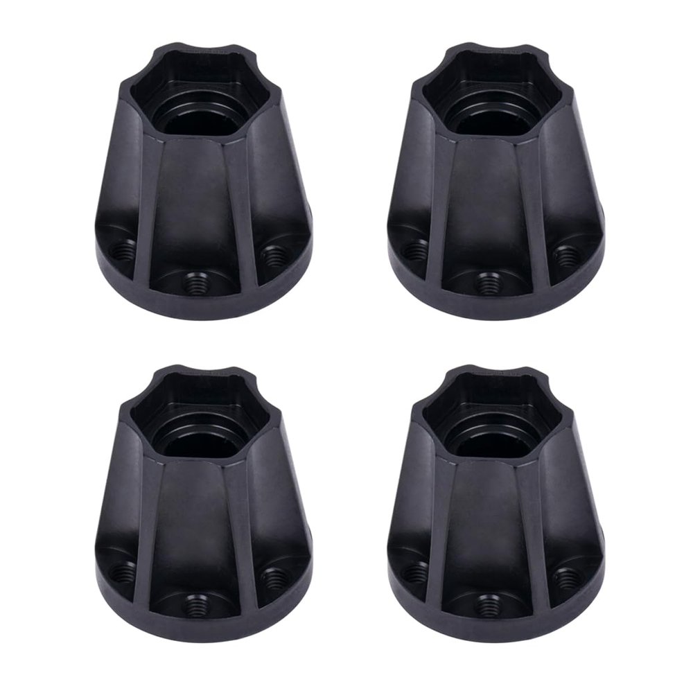 4Pcs Aluminum Alloy Wheel Hex Hub 6/9/12/15/18/21mm for 1/10 RC Crawler Car 1.9 2.2 Wheels Rim Axial SCX10 TRX4 RR10 Wraith Capra D90 (Black,21mm)
