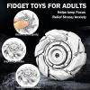 Metal Fidget Spinner for Adults, Open Armor Executive Desk Toy for Office, Cool Magnet Fidgets EDC Toys for Stress Relief, Spin Activated Transformation Spinners for ADHD, Autism (Silver) view 4
