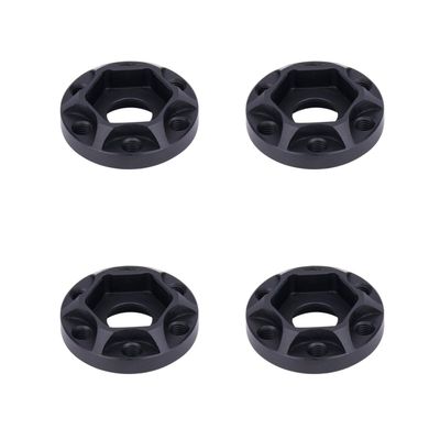 4Pcs Aluminum Alloy Wheel Hex Hub 6/9/12/15/18/21mm for 1/10 RC Crawler Car 1.9 2.2 Wheels Rim Axial SCX10 TRX4 RR10 Wraith Capra D90 (Black,6mm)